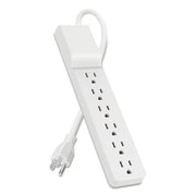 Home/Office Surge Protector, 6 AC Outlets, 10 ft Cord, 720 J, White