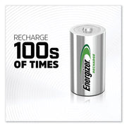 NiMH Rechargeable C Batteries, 1.2 V, 2/Pack