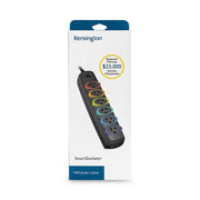 SmartSockets Color-Coded Strip Surge Protector, 6 AC Outlets, 8 ft Cord, 1,260 J, Black