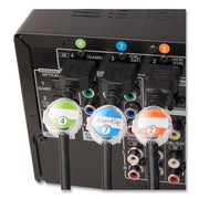 Cord ID Kit, (12) Regular and (12) Jumbo-Sized Cord Identifiers, (72) Color-Coded Stickers, (36) Identifier Inserts