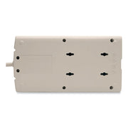 Protect It! Surge Protector, 8 AC Outlets, 8 ft Cord, 1,440 J, Light Gray