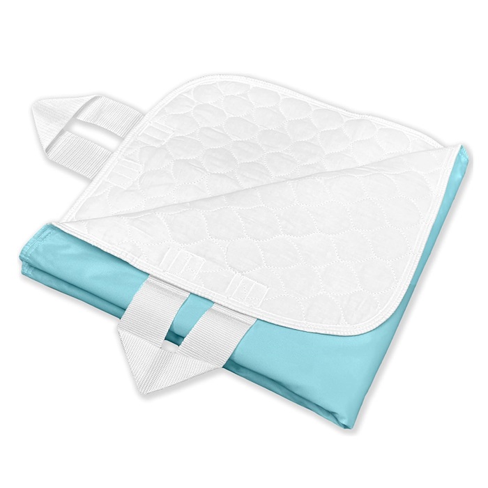 High Quality 4-Layer Washable and Reusable Incontinence Bed Pad, White, 34X54 Inch